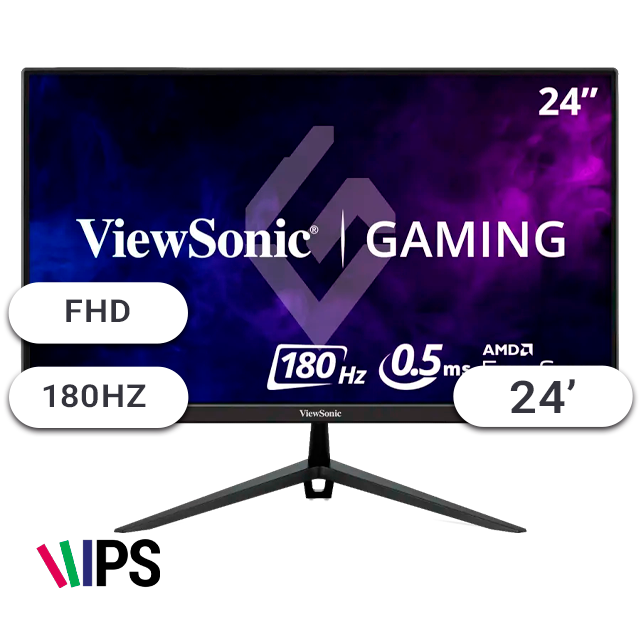 Monitor Gamer ViewSonic 24 VX2428A IPS 180Hz 0.5Ms 2xHDMI/DP