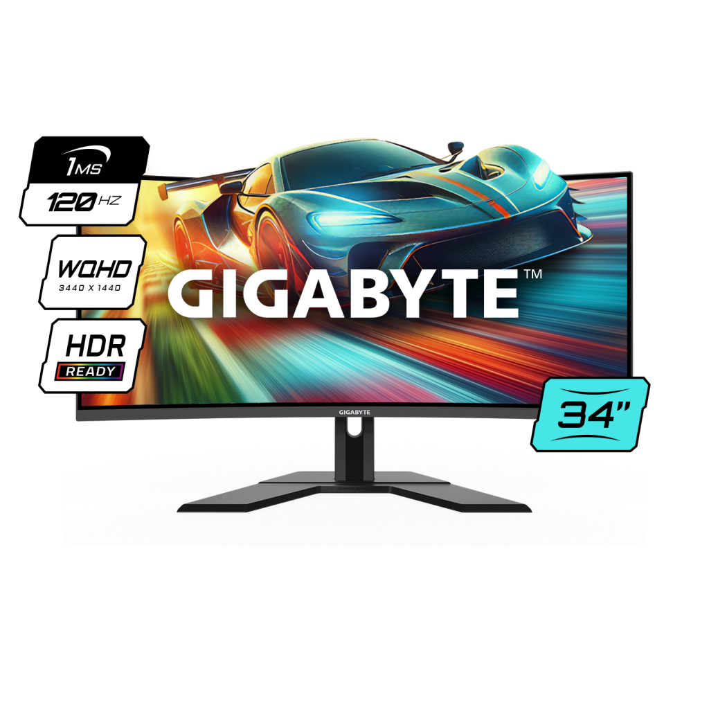 Monitor Gamer Gigabyte GS34WQC 34 Curvo UltraWide UWQHD 135Hz 1Ms HDMI/DP