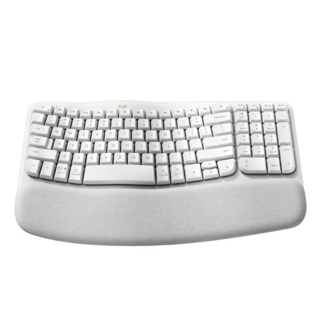 Teclado Logitech Wave Keys Ergo Inalámbrico White Español