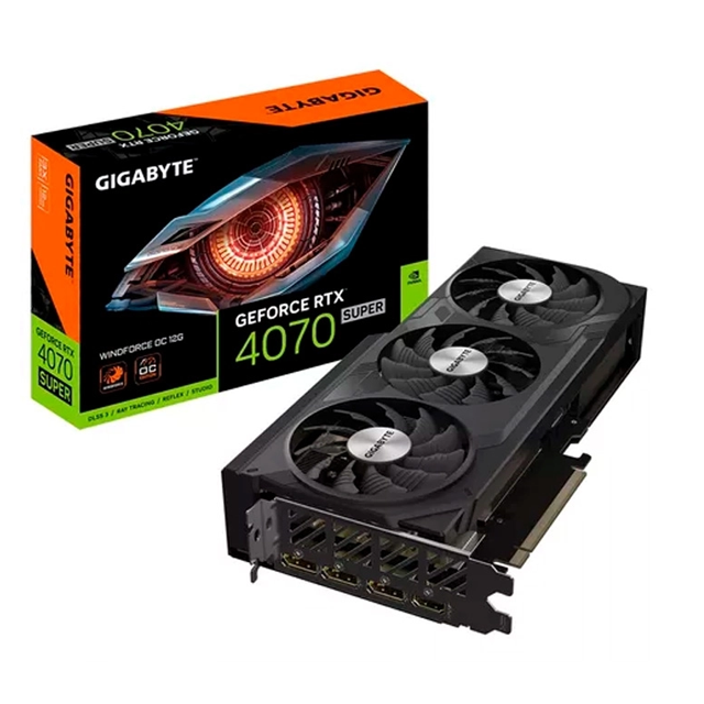 Placa de Video Gigabyte NVIDIA GeForce RTX 4070 SUPER WINDFORCE OC 12Gb GDDR6X