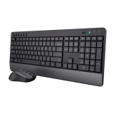 Kit Teclado y Mouse Trust Trezo Wireless Silencioso Español