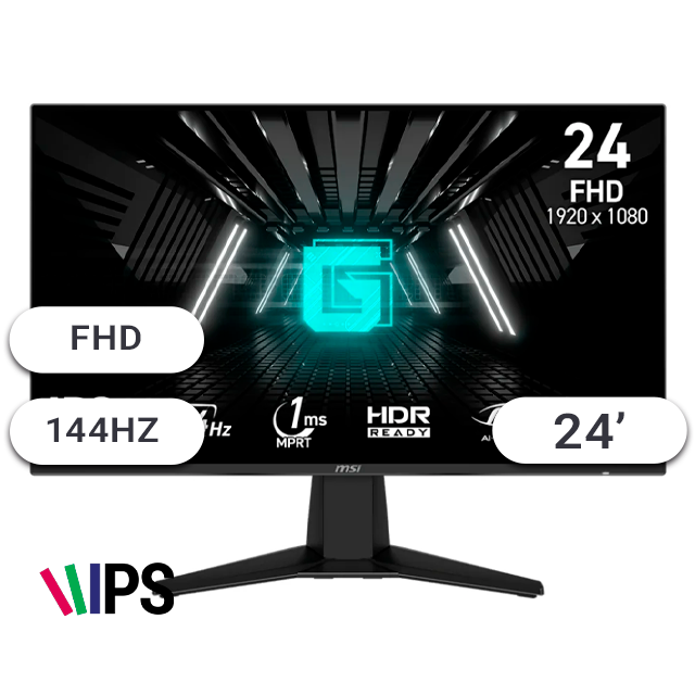 Monitor Gamer MSI G242L E14 24 IPS 144Hz HDMI/DP