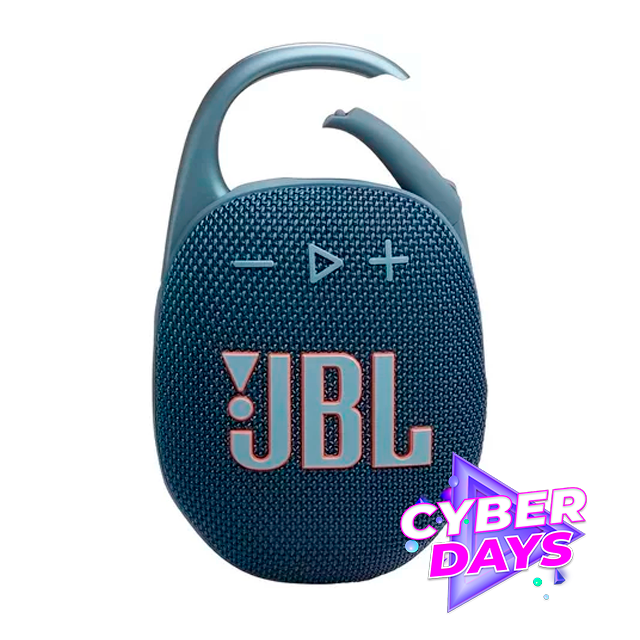 CYBER DAYS Parlante Portátil JBL Clip 5 Bluetooth Azul Inalámbrico Waterproof