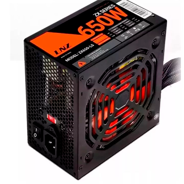 Fuente LNZ PX650-GZ 650W 120mm Red Fan