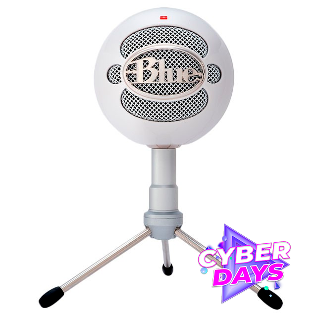 CYBER DAYS Micrófono Logitech Blue Snowball iCE White p/Streaming PC