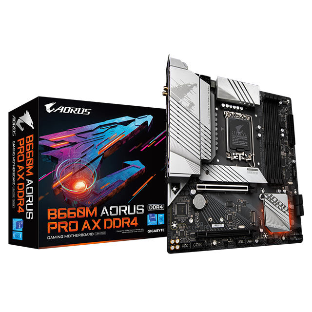 Mother Gigabyte B660M AORUS PRO AX WIFI DDR4 (12va Gen) LGA1700