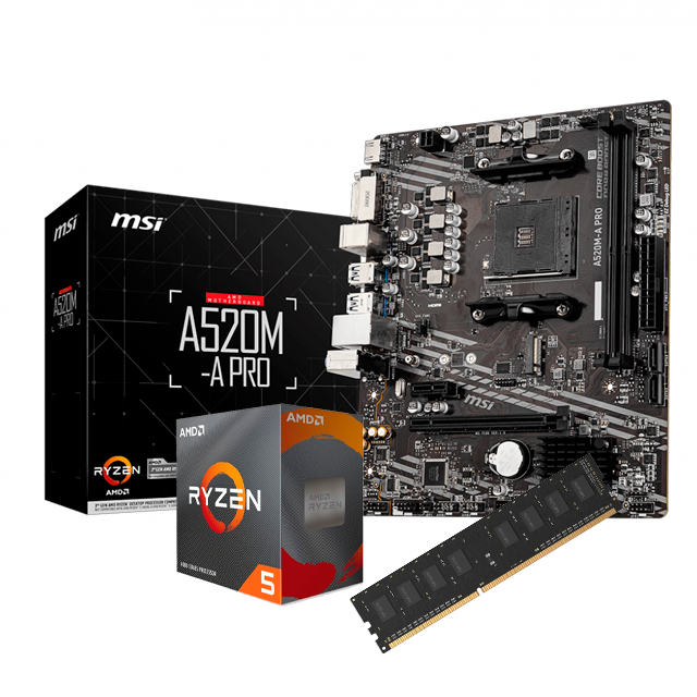 Combo Actualización PC AMD Ryzen 5 4500 + A520 + 8GB DDR4