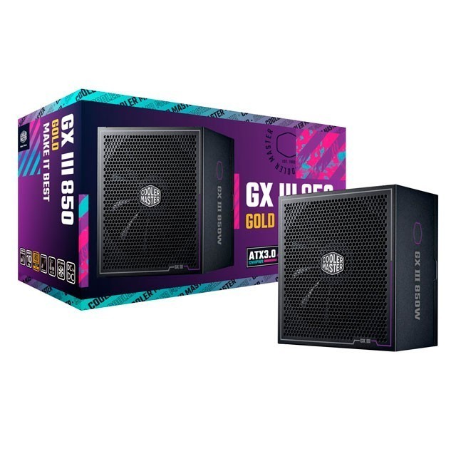 Fuente Cooler Master GX3 850W 80 Plus Gold ATX 3.0 PCIe 5.0 Full Modular