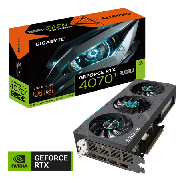 Placa de Video Gigabyte NVIDIA GeForce RTX 4070 TI SUPER EAGLE OC 16Gb GDDR6X