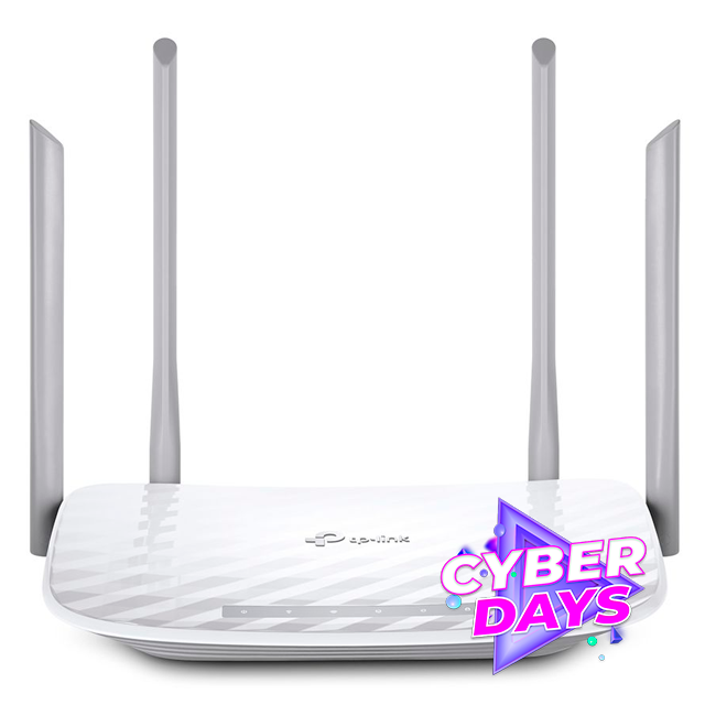 CYBER DAYS Router WiFi TP-Link Archer C5 AC1200 Dual Band Gigabit 4 Antenas