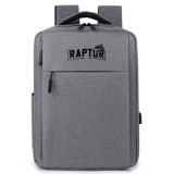 Mochila Raptor Urbana Gris Multibolsillos Con Carga USB
