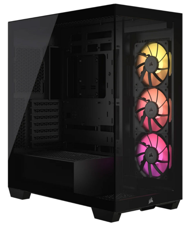 Gabinete Corsair iCUE Link 3500X Templado 3x120mm RGB