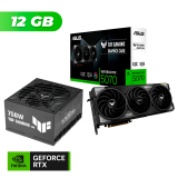 COMBO Placa de Video ASUS NVIDIA GeForce RTX 5070 TUF GAMING OC + Fuente ASUS TUF GAMING 750W 80 Plus Gold Modular