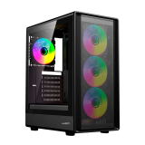 Gabinete Sentey Strega M40 Black Templado Mesh 4x12Cm ARGB