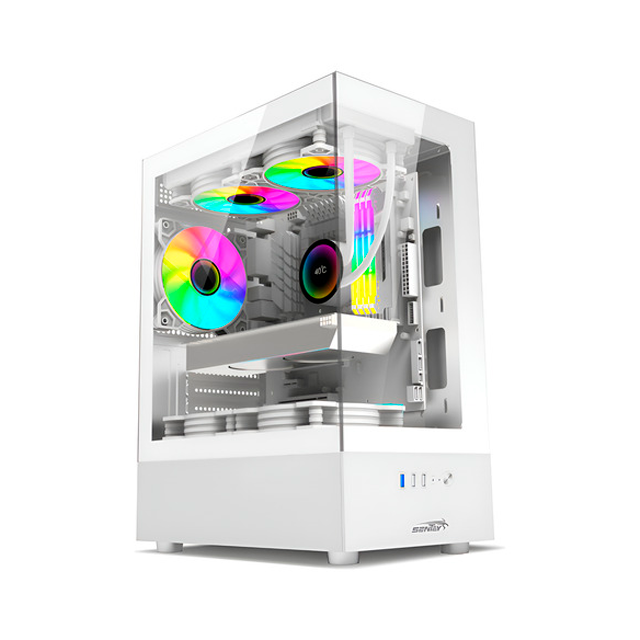 GABINETE SENTEY WALKER 360 WHITE TEMPLADO CONTROL REMOTO 6X12CM ARGB