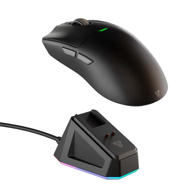 Mouse Fantech Tanto S WG13S Wireless Black Dock RGB Bateria 8K 26000 DPI Sensor PixArt
