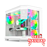 NAVIDAD Gabinete Solarmax CM-W950S White Pantalla LCD Templado 4x12cm ARGB Full View