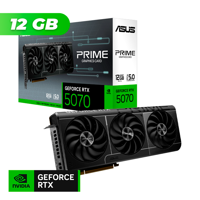 Placa de Video ASUS NVIDIA GeForce RTX 5070 PRIME OC 12GB GDDR7