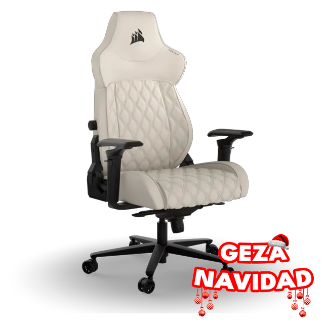 NAVIDAD Silla Gamer Corsair TC500 LUXE Frost Blanca