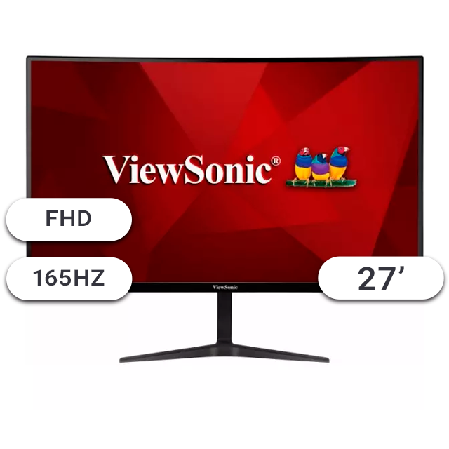 Monitor Gamer ViewSonic VX2718-PC-MHD 27 165Hz Curvo 1Ms HDMI/DP