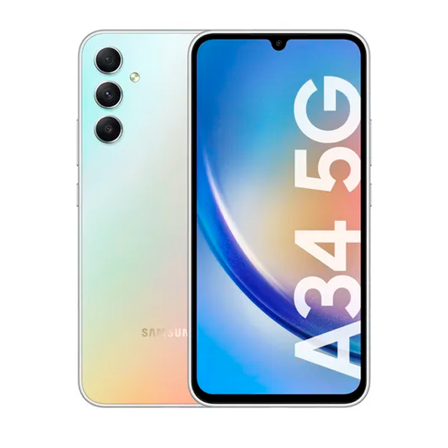 HOT DAYS Celular Samsung Galaxy A34 5G 128GB | 6GB RAM | Triple Cámara 48MP | Silver | SM-A346MZSBARO
