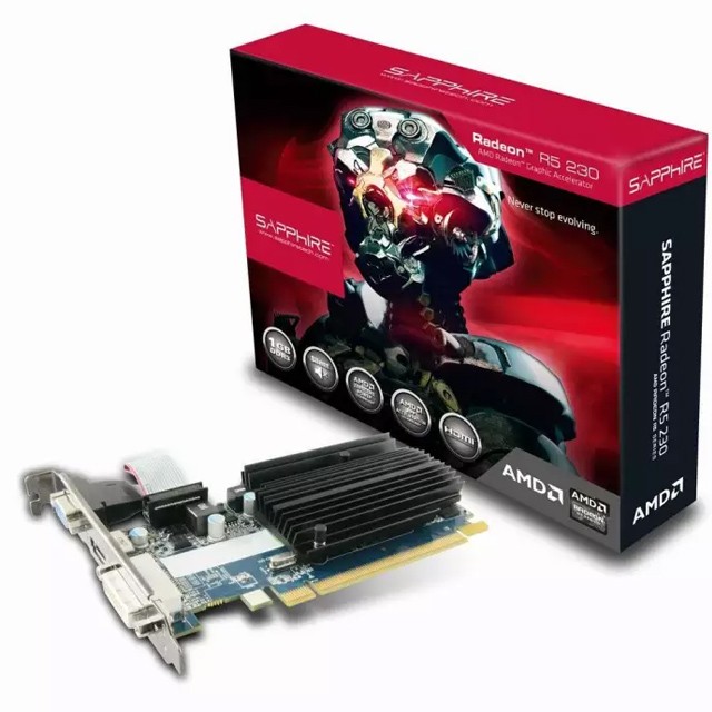 Placa de Video Sapphire Radeon R5 230 LP 1GB GDDR3 Gezatek