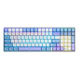 Teclado Aula S100 PRO White Blue Light Purple Mecánico 95% RGB Rainbow Switch Brown