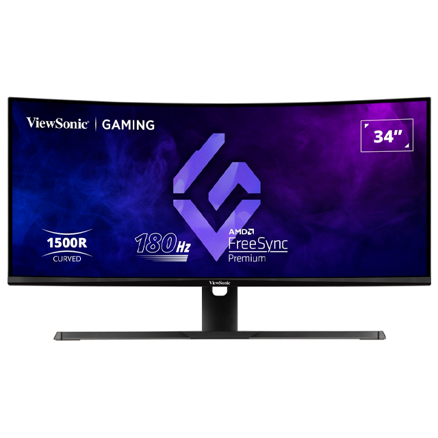 Monitor Gamer ViewSonic VX3418-2KPC 34 UltraWide QHD 180Hz Curvo Parlantes HDMI/DP