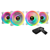 Cooler Fan KIT Gamdias Aeolus M2-1204R White ARGB (4x120mm + Controladora + Remoto)