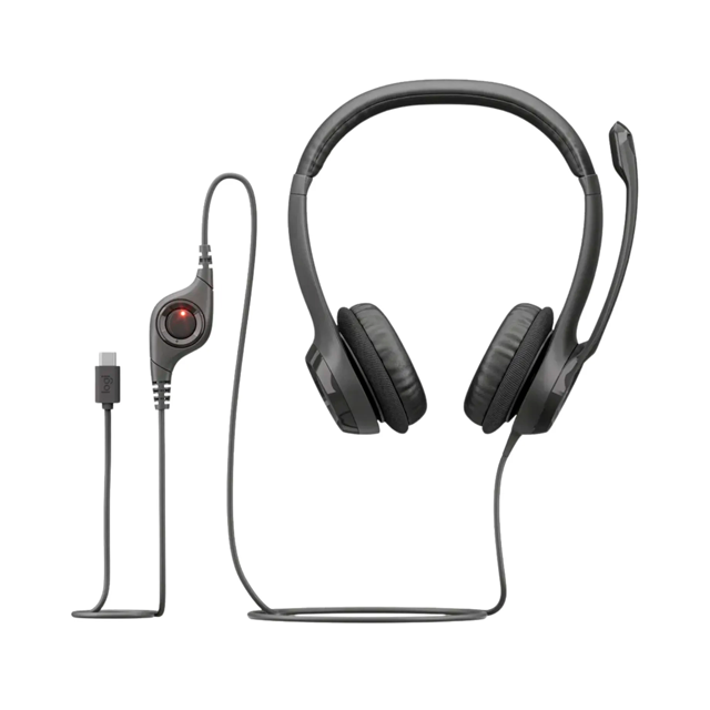 Auriculares Logitech H390 USB-C Black C/Micrófono 981-001575