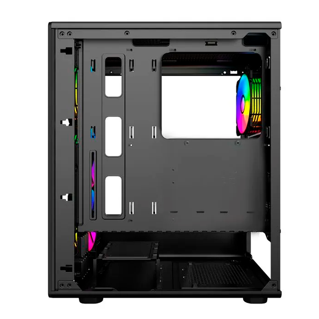 Gabinete Sentey Strega M40 Black Templado Mesh 4x12Cm ARGB