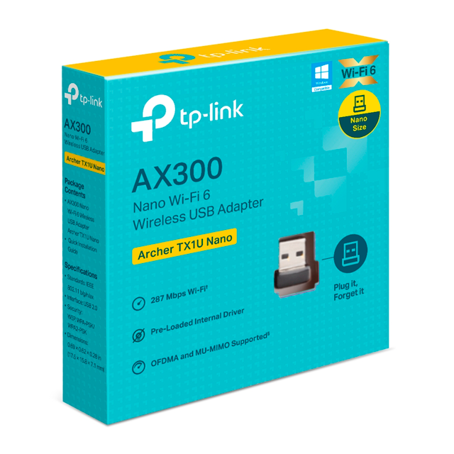Placa de Red WiFi TP-Link Archer TX1U USB Nano AX300