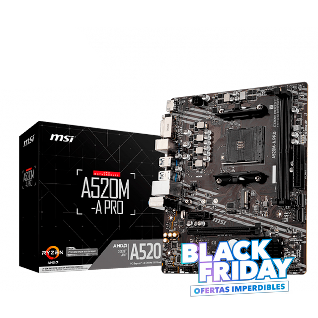 BLACK FRIDAY Mother MSI A520M-A PRO AM4 (3ERA/4TA/5TA GEN)