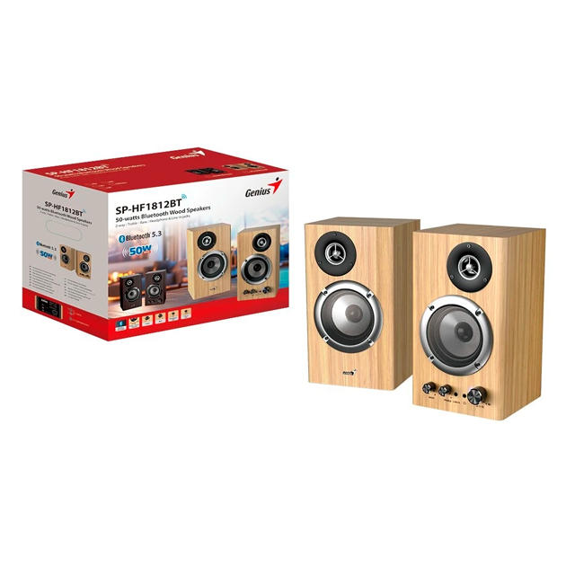 Parlante Genius SP-HF1812BT Bluetooth 50W Pine Wood