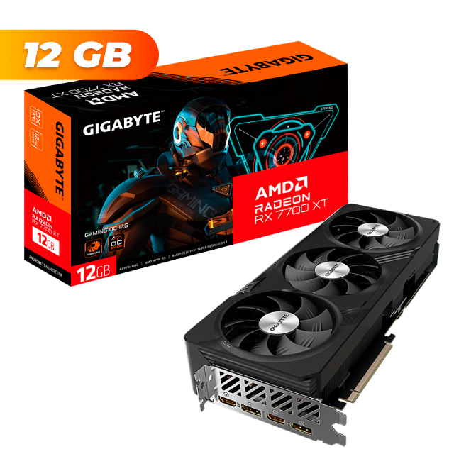 Placa de Video Gigabyte Radeon RX 7700 XT GAMING OC 12Gb GDDR6