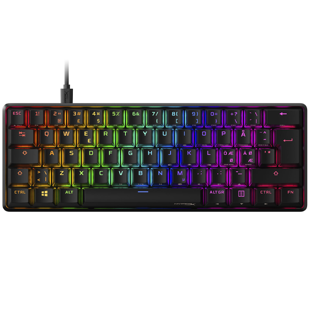 Teclado HyperX Alloy Origins 60 RGB Mecánico Switch Aqua Inglés