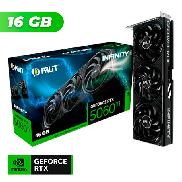 Placa de Video Palit NVIDIA GeForce RTX 5060 TI INFINITY 3 16GB GDDR7