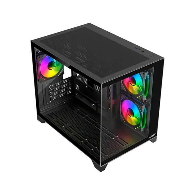 Gabinete Sentey A20 PWM Black Templado 3x12Cm ARGB