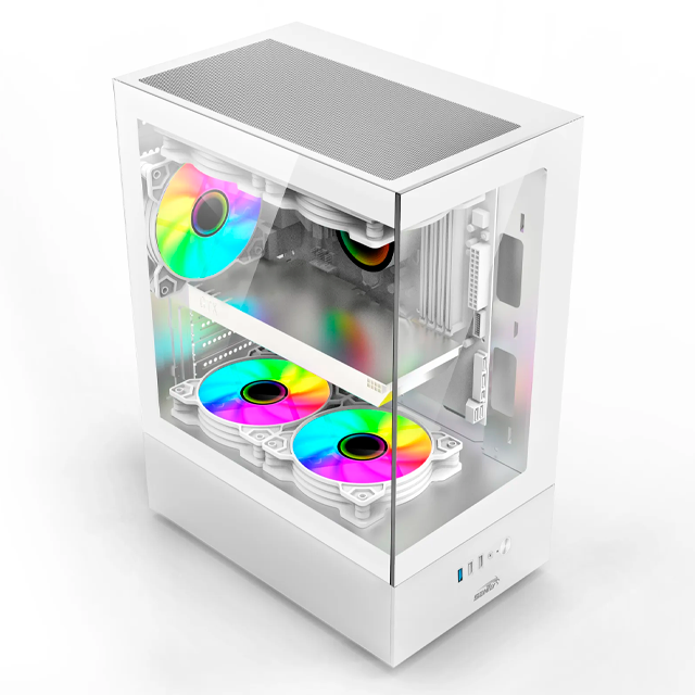 Gabinete Sentey Walker 360 White Templado Control Remoto 6x12Cm ARGB