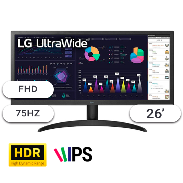 Monitor LG 26 UltraWide 21:9 26WQ500-B IPS HDR HDMI