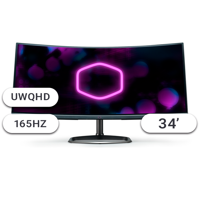 OUTLET Monitor Gamer Curvo Cooler Master GM34 CWQ2 34 UltraWide 165Hz HDMI/DP