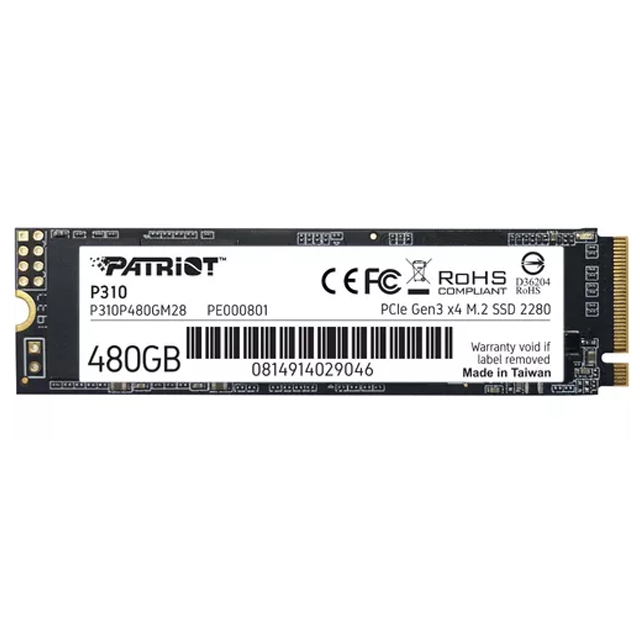 Disco SSD M2 Patriot 480GB P310 NVME Gen3 X4