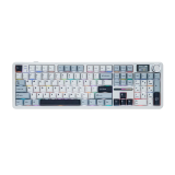 Teclado Aula F108 Pro Light Blue White Dark Purple Mecánico Wireless RGB Swtich Reaper LCD