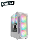OUTLET Gabinete Gamdias Aura GC1 Elite White Mesh Templado 4x12cm ARGB