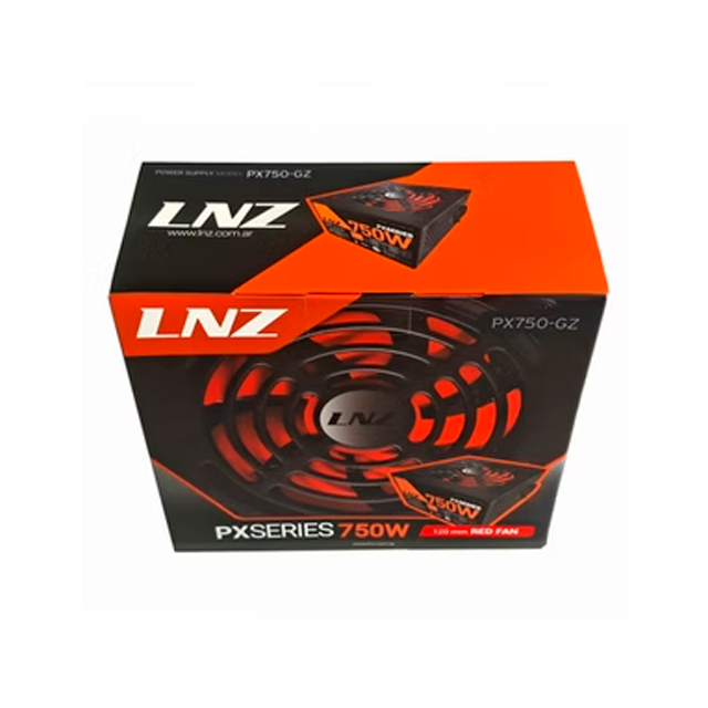 Fuente LNZ PX750-GZ 750W 120mm Red Fan