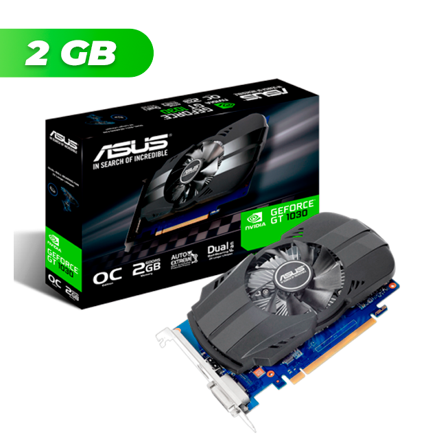 PLACA DE VIDEO ASUS NVIDIA GEFORCE GT 1030 PHOENIX OC EDITION 2GB GDDR5
