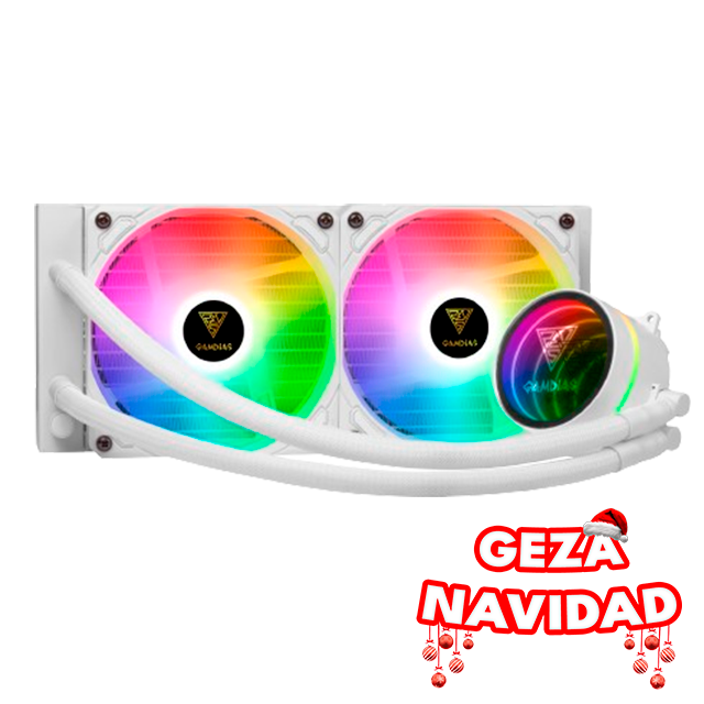 NAVIDAD Cooler CPU Watercooler Gamdias Chione M3-240W 240mm White ARGB