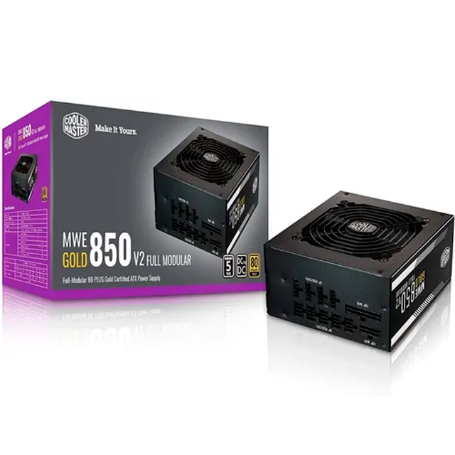 Fuente Cooler Master MWE V2 850W 80 Plus Gold Full Modular S/Cable