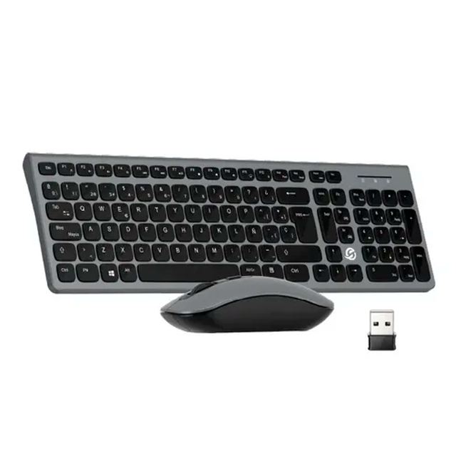 Kit Teclado y Mouse Solarmax KMC2006S Ultra Slim Wireless