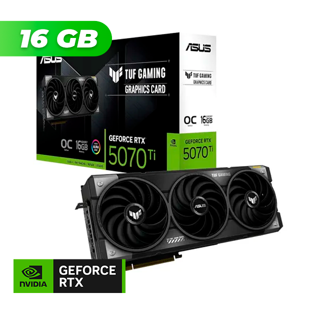 Placa de Video ASUS NVIDIA GeForce RTX 5070 TI TUF GAMING OC 16GB GDDR7